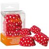 DECORA, 0339669 Pirottini Pois Rosso, Comodissimi Pirottini per Cuocere, Presentare e Regalare Muffin, Resistono fino a 220°, In comodo Blister