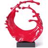 NENBOLEC Moderna Scultura Soprammobili Astratto Decorazione Figurina Onda Marina Regalo Statuetta Casa Ornamento Statua Resina Arte Rosso 42cm