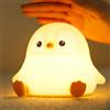 Generic Luce notturna a forma di pinguino, dimmerabile, 22,9 cm, ricaricabile, luce notturna per camera dei bambini, camera da letto, dormire, morbida, portatile, sicura, design carino