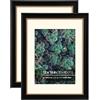 Eitida Cornice per Foto in legno Nero e Oro, 2 Tonalità, Vintage, a 22 x 30,5 cm, 2 pezzi, 30,5 x 40,6 cm, Interno Dorato