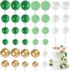 URAQT Palline Sfera Cake Topper, 36 Pezzi Topper Foam Ball Torta, Decorazioni Torta Compleanno, Decorazioni in Schiuma per Cupcake per Torte, Feste di Compleanno, Matrimoni, Anniversari, Verde