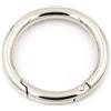 Anjing 2 moschettoni a scatto rotondi, a molla, portachiavi a molla per fibbie ad anello, Silver, 16 mm