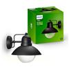 Philips Hoverfly Applique LED da Esterno, Resistente a Intemperie IP44, Durevole, Alluminio, Design Classico, Nero, Lampadina E27 Venduta Separatamente