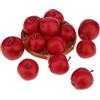 Gresorth 15 Pezzi Artificiali Scuro Rosso Mela Decorazione Falso Frutta Modello Finto Set Display Realtào Vegetale Ornamento per Matrimonio Vaso Riempitivo
