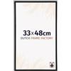 Dutch Frame Factory - Cornice 33x48 cm - Nero Opaco - Cornice per foto in Plastica con vetro plastico Antiriflesso - Cornice portafoto 33x48 cm - Angers