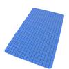 BM Tappetino Antiscivolo da Bagno per Doccia, con Ventose, Rettangolare, Misura 68x38cm PVC, Effetto Quadrati (BLU)