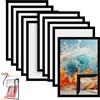 Collazoey 10pcs Confezione cornici per pittura con diamanti, A4 set di cornici magnetiche,cornice magnetica autoadesiva, per la decorazione della parete di casa(dimensioni interne 29x20,5cm) (Nero)