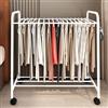 Generico Carrello Porta Pantaloni con 4 Ruote, Porta Pantaloni con 30 Grucce per Pantaloni, Organizer per Guardaroba, Portaoggetti per Pantaloni, Asciugamani, Jeans, Sciarpe(White)