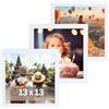 Victor cornice portafoto "Dali" bianca 13x13 cm set da 3 - legno moderno - vetro acrilico - design moderno - decorazione d'interni