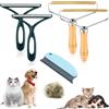 KOLZEMV Rasoio per peli di animali, 5 pezzi per rimuovere i pelucchi portatili, leva peli animali, zampe magiche per la rimozione dei peli di gatto, spazzola per vestiti in tessuto felpato, moquette