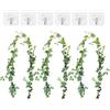 SLAXJNE 3 Edera Artificiale, 6 Ganci, Piante Pendenti, Rattan Decorativo Per Esterni, Rattan Decorativo Per Balcone