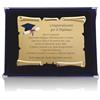 ATS Incisione Targhe & Timbri Targa Diploma con Pergamena in Cofanetto Velluto - Idea Regalo Diploma - Targa Celebrativa con Dedica - Ricordo Elegante per Diplomato e Diplomata (Blu)