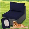 ZGDDPZA Copriseduta per Divano da Esterno - Federa Elastica per Cuscino, Copricuscini per Mobili da Giardino, per Patio, Terrazza e Uso Interno/Esterno (Blu Navy,1PC Length 150-190cm)