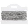Beebeecraft Catena A Graffetta in Acciaio Inossidabile da 32.8 Piede Cavo Ovale in Metallo Argentato da 2mm Collana A Graffetta Catene A Maglie Lunghe Saldate Rotolo per La Creazione di