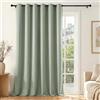 Deconovo Tenda Oscurante per Interni con Occhielli, 1 Pannello 200x245 cm, Tenda Termica Isolante per Camera da Letto e Soggiorno, Drappeggio Morbido ed Elegante, Verde Salvia
