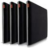 DYNMC you Cuscino di seduta per sedia, 40 x 40 cm, rettangolare, set di 4 pezzi, colore nero, prova molto buona, ergonomia, durezza media H3, cuscino di seduta in memory foam