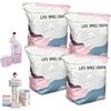 Generico Large No-Pump 3d Vacuum Storage Bags, Life Space Creator Storage Bags, 3d Compression Storage Bag, Thickened Reusable Space Saver for Clothes Duvets, Bedding & Travel (M 4PCS)