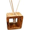 D.O.M. Die Olivenholz-Manufaktur D.O.M. - Diffusore profumato in legno d'ulivo, con 6 bastoncini in rattan