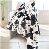 HSEEC Coperta con stampa di mucca, in morbido pile di flanella, leggera, bianca e nera, per soggiorno, divano, camera da letto, tutte le stagioni, decorazione per adulti, bambini, adolescenti, 127 x 152,4