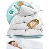 BEFA NATUR Piumino per Tutto l'Anno 200x220 cm | 90% Piume & 10% Penne | Peso di Imbottitura 1010g | Adatto per Allergici (NOMITE) | Certificato per il Benessere degli Animali (DOWNPASS) | Oeko-TEX
