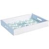 Bizzotto Malibù Vassoio, Rettangolare, S, Legno, Azzurro, 47.5x27.5x39 cm