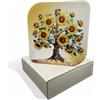 oggettando Orologio Albero della Vita Girasoli in Scatola da Bomboniera Utile Matrimonio, Nascita, Battesimo, Comunione, Laurea, Cresima, 18, 25 e 50 anni, Anniversari e Compleanno (Girasoli, 22x22)
