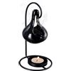 Samlonge Bruciatore Oli Essenziali in Ceramica, Diffusore Essenzial, Diffusore Aroma a Candela, Brucia Essenze a Forma di Calderone per Soggiorno e Camera da Letto, Elemento Decorativo Casa, Nero