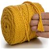 MeriWoolArt® Corda Macramè Naturale, 100 m Macramè Corda 6 mm, Corda in Cotone Morbido per Macramè Acchiappasogni, Arazzo da parete Macrame, Decorazione Macramè Fai da Te, Spago per Decorazioni
