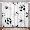 Loussiesd - Tende oscuranti a tema calcio per ragazzi, motivo: pallone da calcio, per bambini e uomini, colore: bianco/nero, trattamenti per finestre, decorazione per la stanza, 116,8 x 137,2 cm