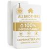 Ali Brothers Coprimaterasso Impermeabile - Protezione Per Materasso-Traspirante, Antiacaro - Protezione Letto Lavabile, Top in Spugna Morbida, Vestibilità con Angoli Elasticizzati (SINGOLO (90X200+27CM))