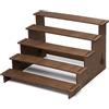 Sxutop Espositore in Legno a 5 Livell Alzata Espositore da Tavolo Vintage Organizer per Profumi con Scanalatura Rimovibile per Figure,Dessert,Cosmetici,Bambole,Condimenti(29.5x27.5x19cm)