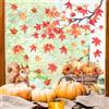 Yi'antai Adesivi per Finestre del Ringraziamento, Autunno Foglie Finestra, Vetrofanie Decals Foglie Acero, Thanksgiving Decorazioni Gnomi per Vetrine Decorazioni Casa Autunnali
