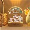 Wxexopowk Luce Notturna Bambini Personalizzata - Regalo Battesimo Bimbo e Bimba Personalizzabile, Luce Led 3d Notturna Per Camera Da Letto, Idea Regalo Neonato, Regalo Bimbo bimba compleann, Stile 5