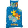 arlis Parure da letto Pokémon, copripiumino reversibile 140 x 200 cm, federa 65 x 65 cm (set copripiumino Pokémon -A)