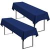 Showgeous Confezione 2 tovaglie per tavoli da birra blu navy universali per 50 cm e 70 cm copritavoli da birra per tavoli da birra, copritavoli da birra in poliestere opaco, copritavoli da birra, 250x100 cm