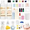 1DFAUL 17.6oz Kit per creazione squishy silicone liquido, senza bolle e a polimerizzazione rapida, con criceto, zampa di gatto, stampi per formaggio, divertenti antistress, regali fai da te