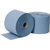 DJGroup Tricel 2631 - Rotolo di 2 Panni per la Pulizia, in Tessuto Riciclato a 3 Strati, 24 cm x 380 m, Colore Blu