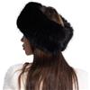 Reyox Donna Elastico Cerchietto in Pelliccia Sintetica, Russo Turbante Fascia per Capelli Invernale Nero