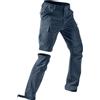 Generic Pantaloni da trekking da uomo con cerniera, ad asciugatura rapida, elasticizzati, convertibili in pantaloncini, pantaloni cargo leggeri per campeggio, pesca e viaggi, Grigio, L
