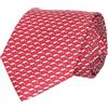 WITZROYS Cravatta elegante da uomo in 100% seta con stampa di pesci/delfini + confezione regalo, ideale per matrimoni, feste, appuntamenti, regali, Rosso, Regular Length - 59