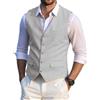 Solovedress Gilet estivo da uomo, vestibilità normale, classico, per matrimoni e feste