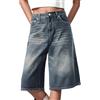 Bauzuoyo Jorts Baggy Donna Harajuku Donna Baggy Jeans Ragazza Bermuda Pantaloncini Jeans Pantaloncini Estivi Pantaloncini Jeans Coreano Pantaloncini Leggeri Pantaloncini Lunghi Al Ginocchio Streetwear