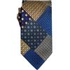 Remo Sartori - Cravatta Sartoriale Patchwork in Seta, Fatta a Mano, Made in Italy, Uomo (Blu)