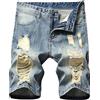 WOXIHUAN Pantaloncini Jeans Uomo Strappati Pantaloni Shorts in Denim Estivi Pantaloni Corti con Tasche Pantaloncini Pulsanti Cerniera Pinocchietti Push Up Pantalone Confortevoli Casual Pinocchietto