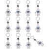 PH PandaHall 12 portachiavi Hamsa a mano turco Nazar portachiavi in argento anticato, portafortuna blu Hollow Hamsa mano portachiavi con occhio blu per borse borse decorazioni