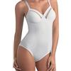 Lady Bella Lingerie Lady Bella PA0800 Body Contenitivo e Modellante Coppa B Senza Ferretto Coppe Preformate Non Imbottite Senza Cuciture Body Shaper Snellente in Microfibra ed Eleganti Inserti in Tulle (Skin, 4B)