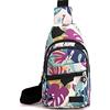 Long Keeper Zaino Monospalla Antifurto Donna Uomo - Impermeabile Borsa a Tracolla Sling Bag Leggero Marsupio Tracolla Sportivo per Trekking Viaggio Lavoro
