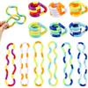 MXTIMWAN Finger Hand Tangles Toy, 6 Pezzi Fidget Twister Mano Giocattolo, Tangle Twister Sensory Fidget Toys, Giocattolo Agitarsi Groviglio, per Bambini e Adulti, Alleviare Lo Stress, NNBXS200