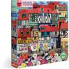 eeBoo Whimsical Village 1 EA 1000 pezzi Puzzle in cartone riciclato per adulti, PZTWSV, multicolore