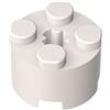 XYEIUGO 6143 Mattone Rotondo 2x2 con Foro dell'Asse 50 Pezzi GDS-607 compatibile con Lego Mattoncini da Costruzione Colore:Blanc 1